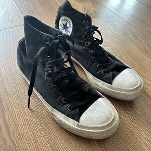 Converse Black and White High-Top Canvas Sneakers